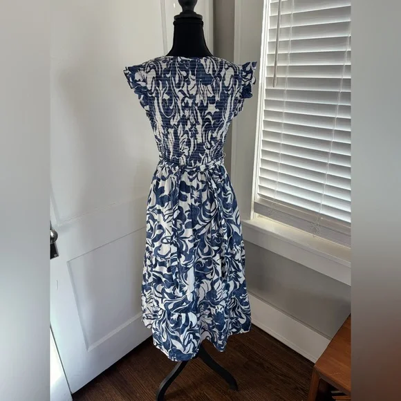 Joie Blue and White Floral Sundress - Picture 3 of 4